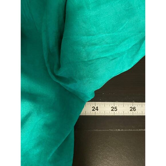 Vintage Pierre Lamonte Womens Jacket Size 16 Green Rayon Studded Open Waterfall - Picture 5 of 7